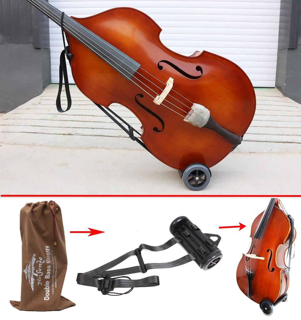 New Upright Double Bus Cart Carry Transport String Bus Wheel Buggy for 110-44 Double Bus