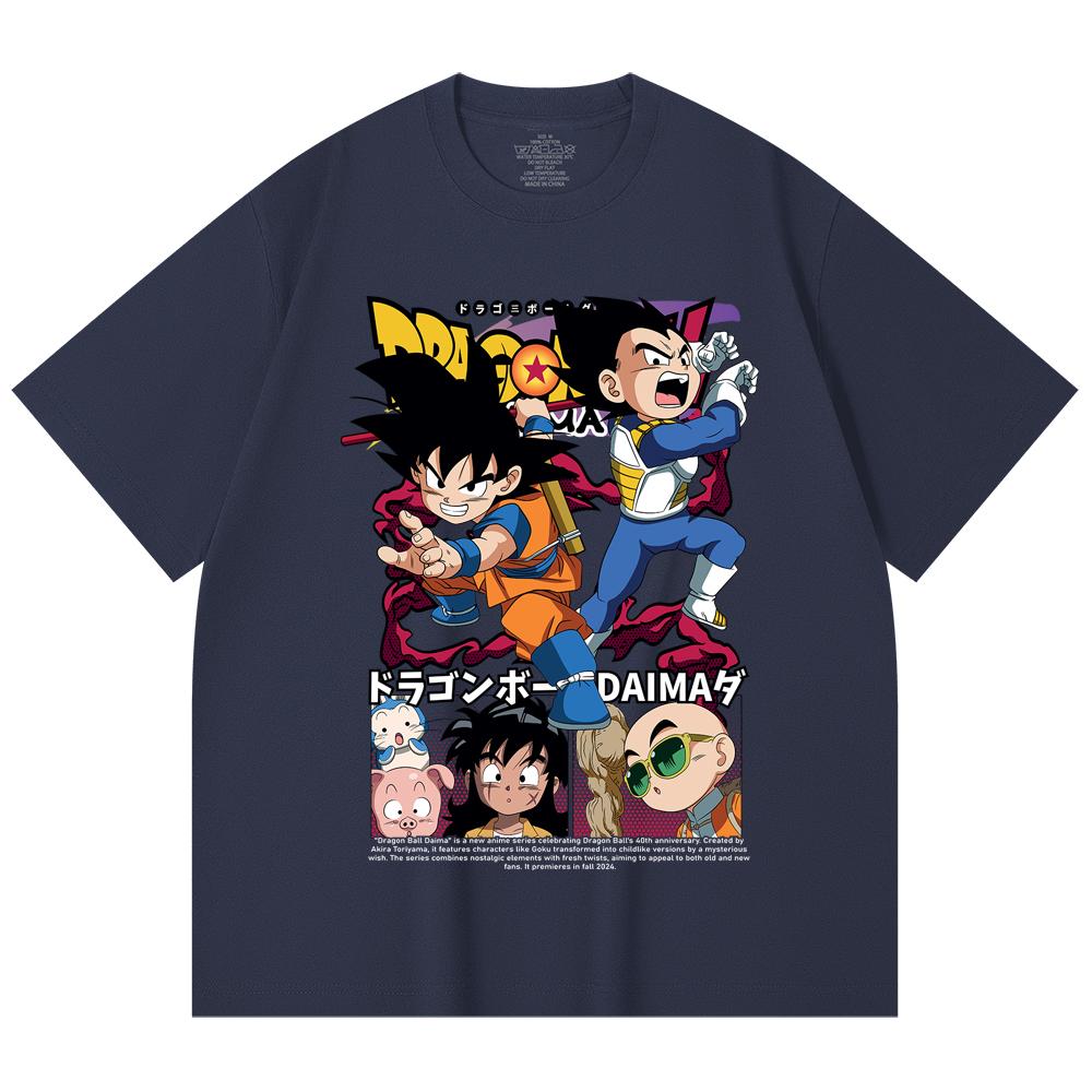230 Gsm 100% Cotton Dragon Ball V1 Daima Print Unisex Heavy Cotton T Shirt