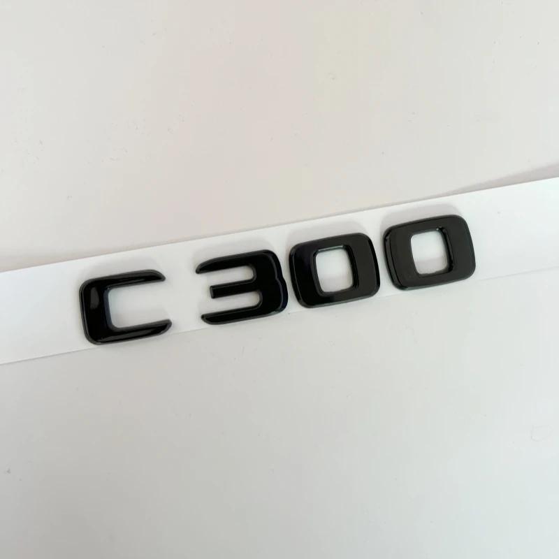 Car Trunk Letters Logo Alphabet Badge Emblem Sticker For Mercedes Benz C Class C43 C53 C63 C200 C260 C300 4 Matic W204 W205 W206