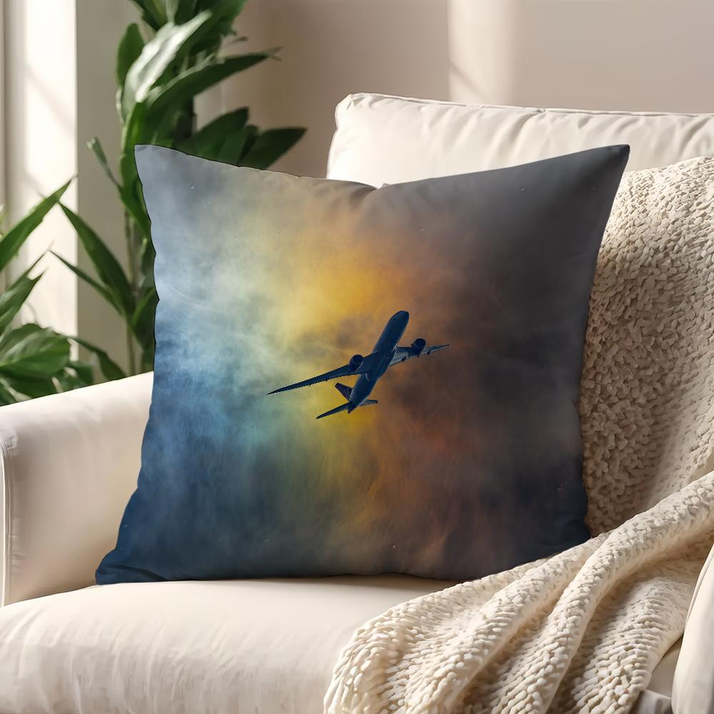 

Classic Airplane HandsomeS cushion cover For Pillow Printing Sofa Decoration Home Car Room Coffee Shop Office Nordic Simplicity 30cmx30cm