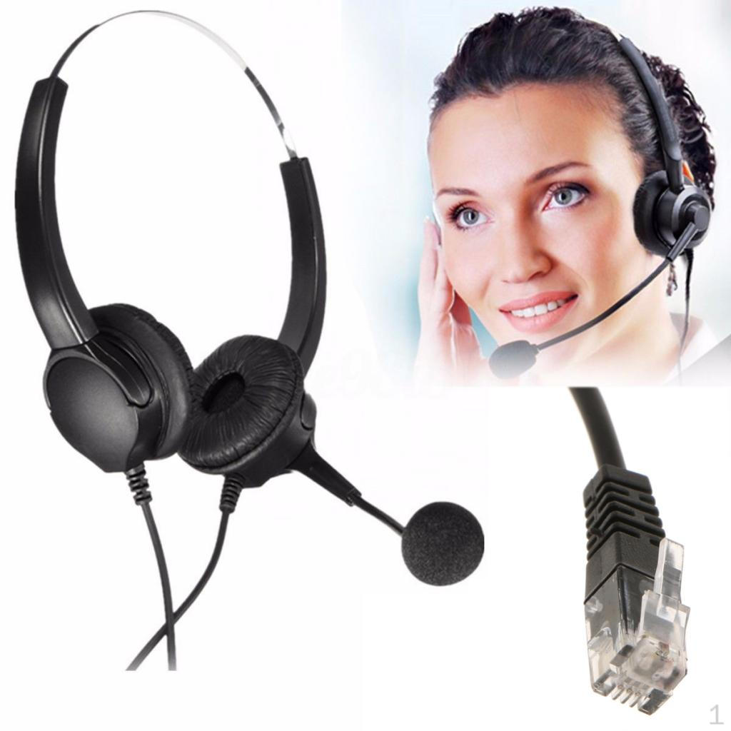 Telephone Headset Noise Cancelling Rophone for Call Center Telephones
