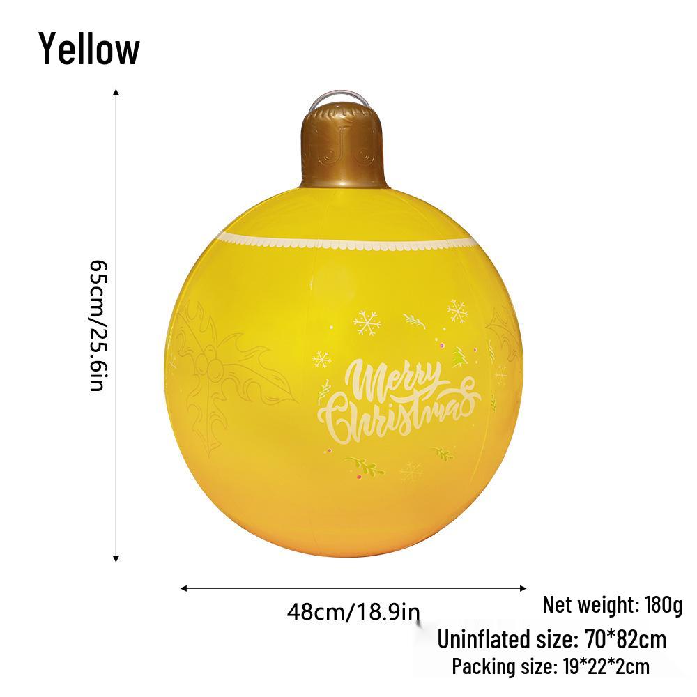 Outdoor PVC Inflatable Christmas Ball with Hanging Lantern for Courtyard Decoration