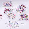 Colorful Crystal Flatback Rhinestones: Heart, Marquise, Octagon & Long Strip Shapes, Approx. 50pcs
