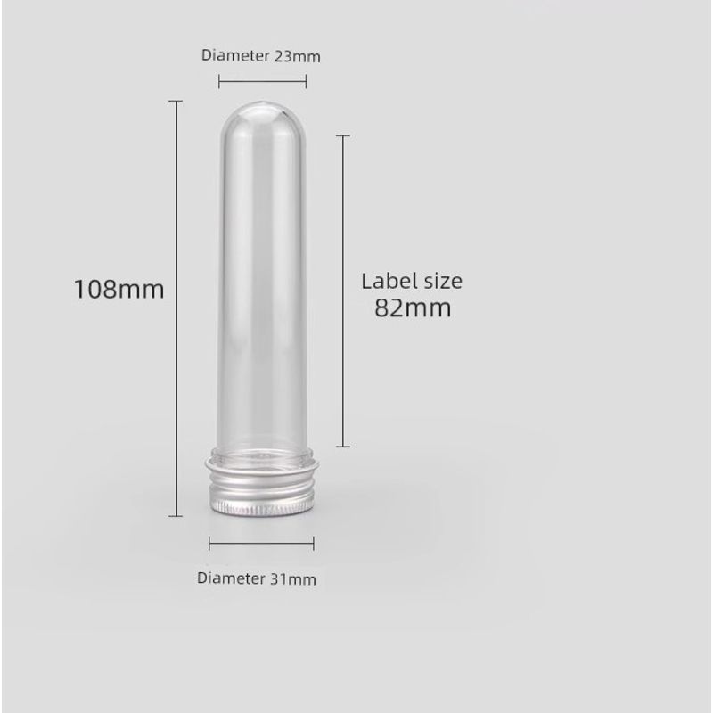 

30ml/40ml/100ml Transparent Cylindrical Plastic Test Tube Mask Powder Bottles Bath Salts Candy Storage Bottle Fire Extinguisher Bottles 30ml Test Tube (Without Pressure Sensitive Film)