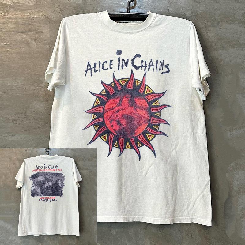 Alice in Chains Alice Prisoner Band Short Sleeve TShirt Postpunk Trendy Crew Neck TShirt Comfortable and Breathable S