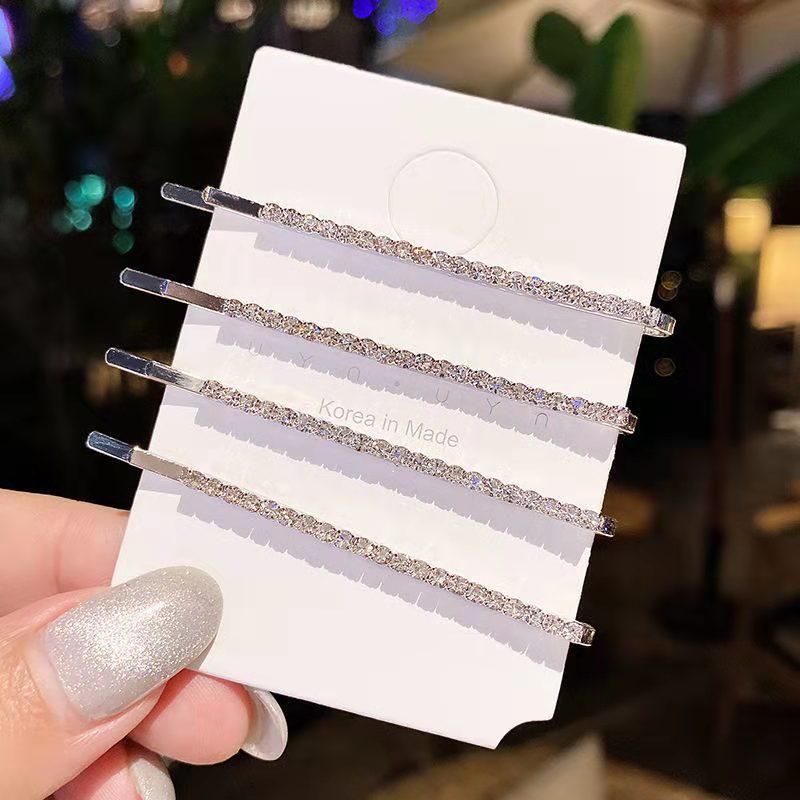 Kim Jennie Rhinestone Hair Clip: Super Shiny Bobby Pin for Bangs, Fairy Clip Style