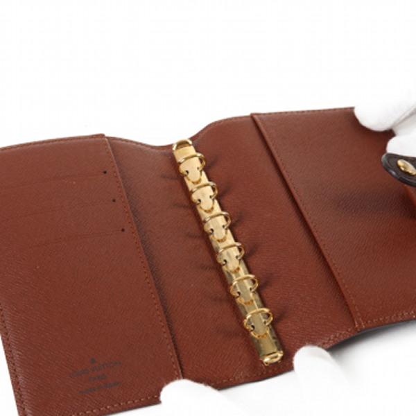 LOUIS VUITTON Monogram Agenda PM Notebook cover Monogram canvas Brown R20005 Used