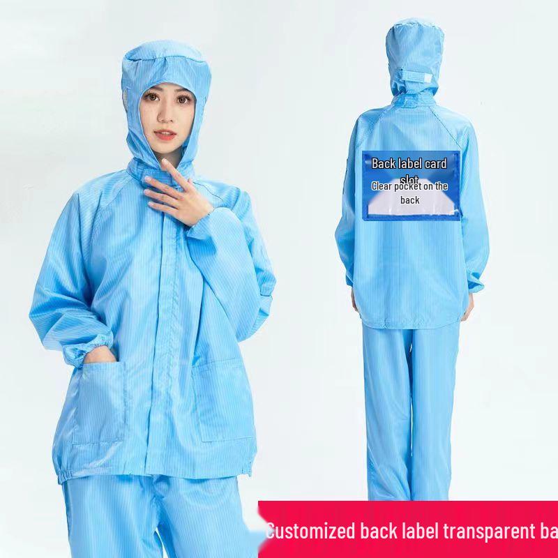 Dustproof Clean Suit with Card Slot and Back Strap