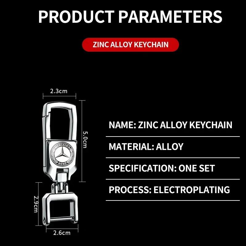 1Pcs Metal Car Styling Emblem Keychain Key Chain Rings For Mercedes Benz C180 C200 C260 C300 W108 W124 W126 W140 W168 W169 W176