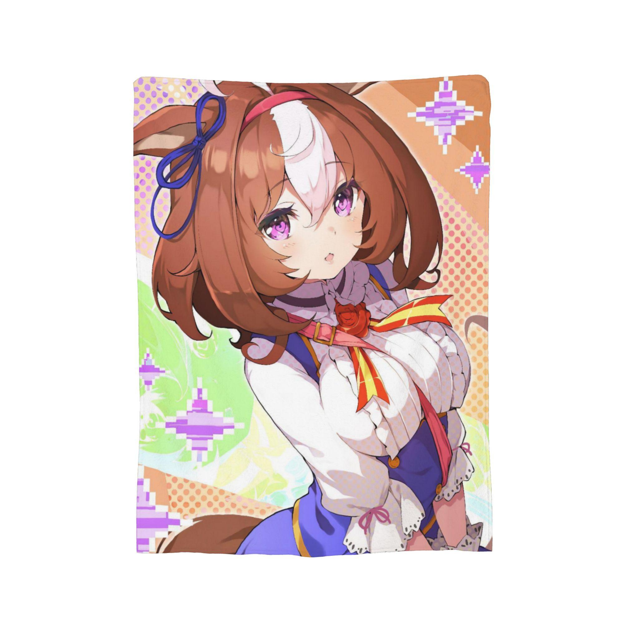 

Uma Musume Pretty Derby Blankets Coral Fleece Plush Decoration Multi-function Thin Throw Blanket for Sofa Outdoor Bedspread 130x150cm