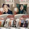 Charming Korean Beautiful Actress JJung Somin Cushion Cover Pillowcase Short Plush Invisible Zipper Room Sofa Cushion Cover