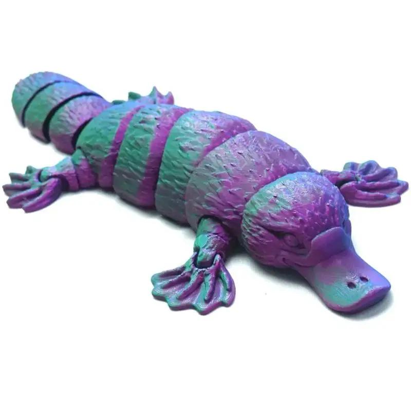 14cm 3D Gedrucktes Schnabeltier Spielzeug Antistress Simulation Tier Bewegliche Gelenke Fidget Spielzeug Figur Dekoration für Schreibtisch Auto Zuhause