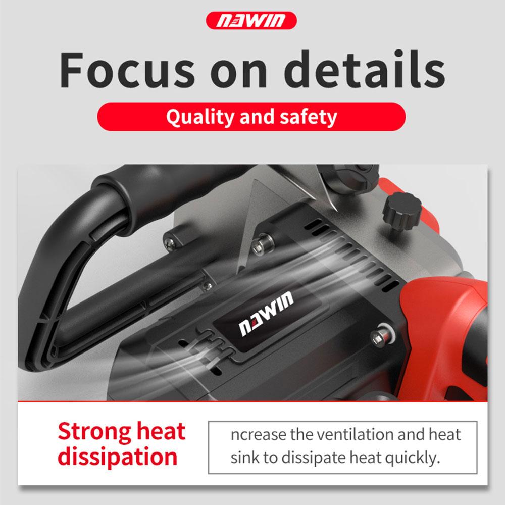 NAWIN 16'' Electric Chain Saw Brushless Industrial 720r/min DIY Set For Electric Woodworking Tool Lumbering