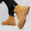 Rhubarb Boots Leather 2 Summer High Top Boots Desert Tooling Boots Locomotive