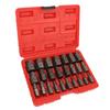 25PCS Screw Extractor Set Efficient Steel Easy Out Multi Spline Bolt Extractor Set for Power and Hand Tools