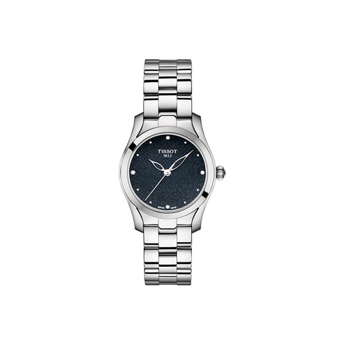 Tissot Men's Black/Silver Seastar Quartz Watch 30M Water Resistant 30Mm Dial Stainless Steel Case Stainless Steel Bracelet Wo Watches T112.210.11.046.00