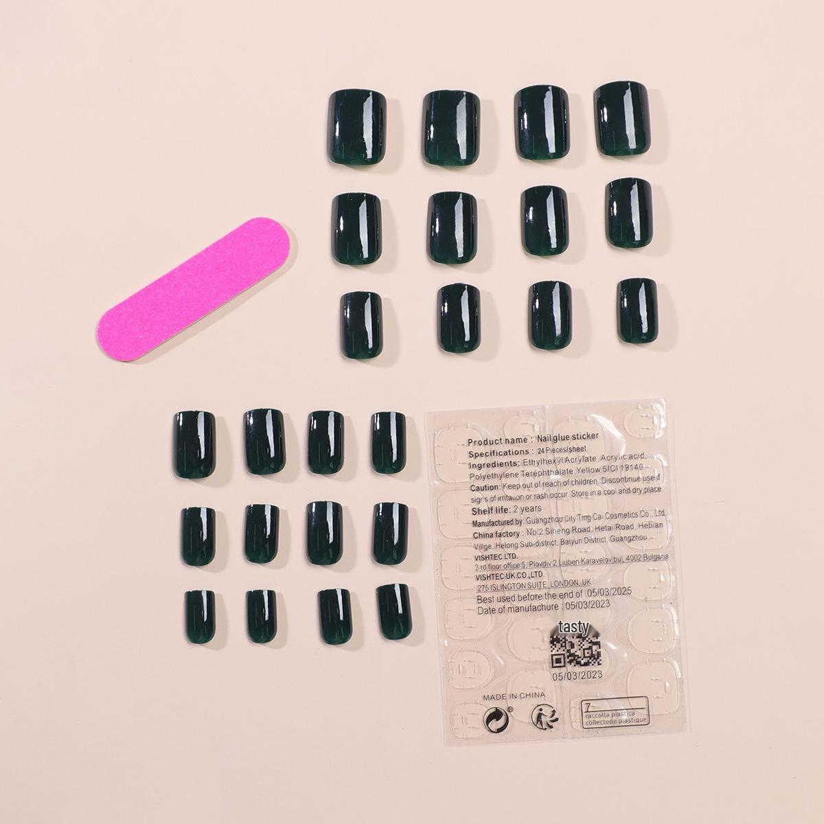 

Simple Solid Color Short Nail Art Tips - 24 Piece Set
