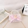 Little Girls Elegant Bow Shoulder Bag Fashionable Chain Strap Versatile Kids Purse