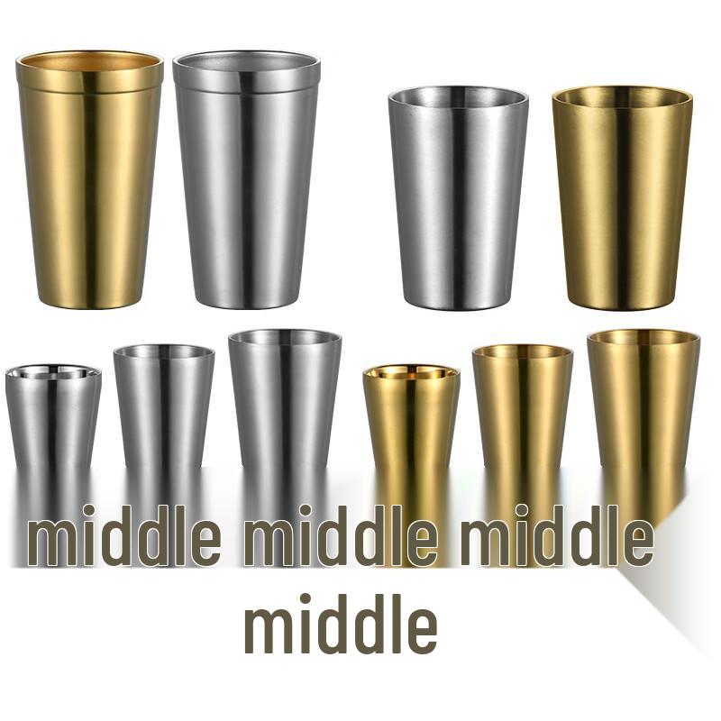 Jimeijiduo 304 Stainless Steel Insulated Beer Mugs (2-Pack)