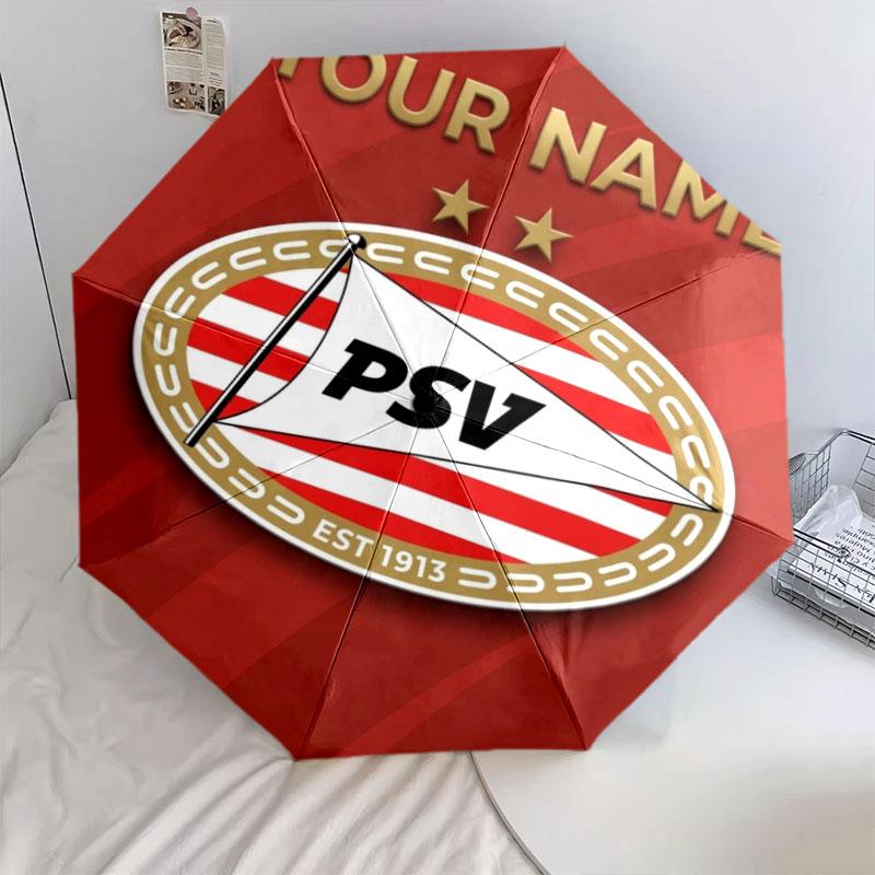 1 PC Automatic Folding Umbrella - Philips Sport Vereniging Custom Name Pattern, Portable & Foldable Design with 8 Ribs, Christmas Birthday Gifts