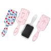 Anti-Static Massage Comb Bowknot Cherry Pattern Hair Styling Tool for Women & Girls