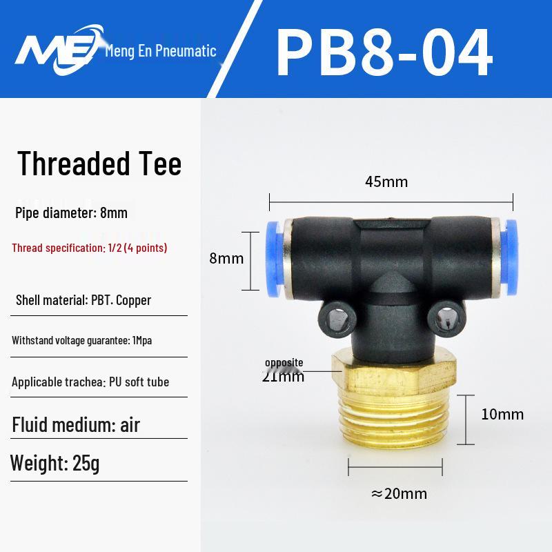 Copper Corrosion-Resistant Pneumatic Quick Connector Fitting for Air Compressors