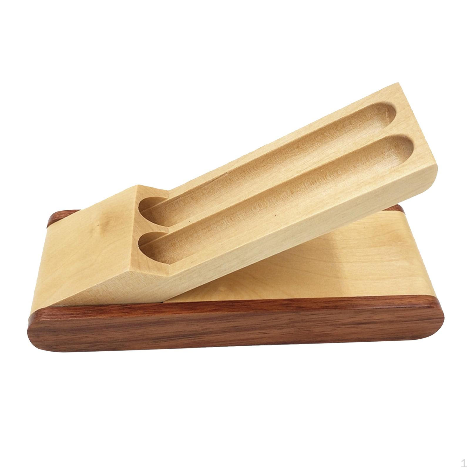 Wooden Double Pen Handcrafted Writing Case Holder