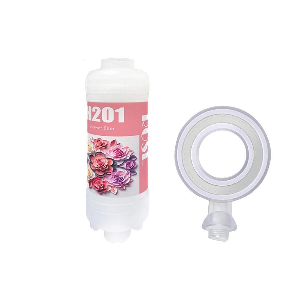 Rose Shower Head Water Filter Dechlorination Mixed with Vitamin C Shower Scented Anti-scaling Filter Impurities Shower Purifier