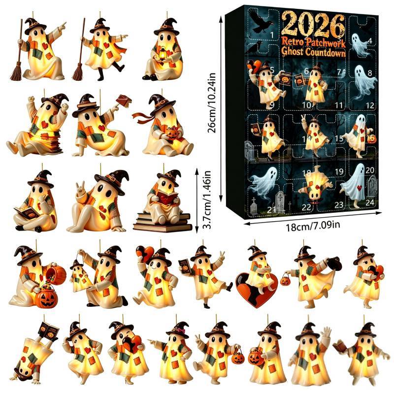 Halloween Ghost Patch Acrylic Hanging Calendar Countdown Toy For Kids And Family Fun