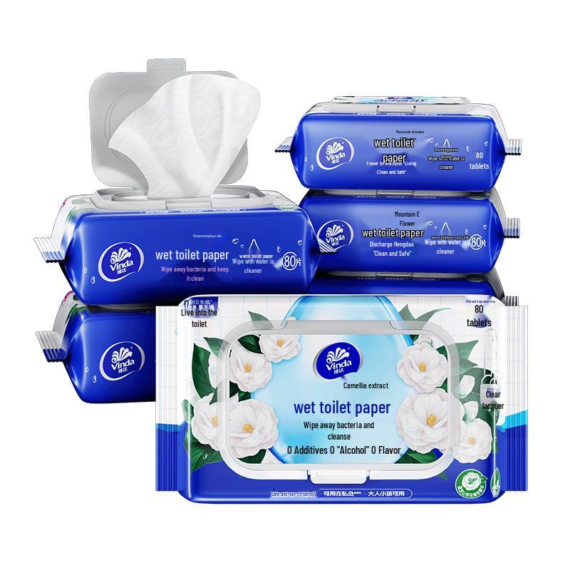 Vinda Spülbares feuchtes Toilettenpapier