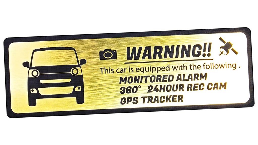 Honami Works New MOVE CANBUS Security Dash GPS Tracker Sticker LA850/860 (2nd Generation) Emblem, 24-Hour Surveillance, Cam, (Gold)