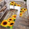 Frühlings-Warmes Sonnenblumen- und Schmetterlings-Bauernhaus-Stil Küchenmatten-Set für Schlafzimmer, Wohnzimmer, Esszimmer, Ultra-Lange Flurmatte