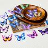 56 Colorful Butterfly Transparent Pet Stickers Hand Account Materials Beautifully Decorated Natural Animal Stickers