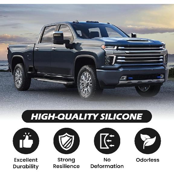 Tow Hook Covers For Silverado 2500/3500 HD -2026, Hitch Cover Front Tow Hooks Compatible With Chevrolet Silverado 2500/3500 -2026 Accessories (Red)