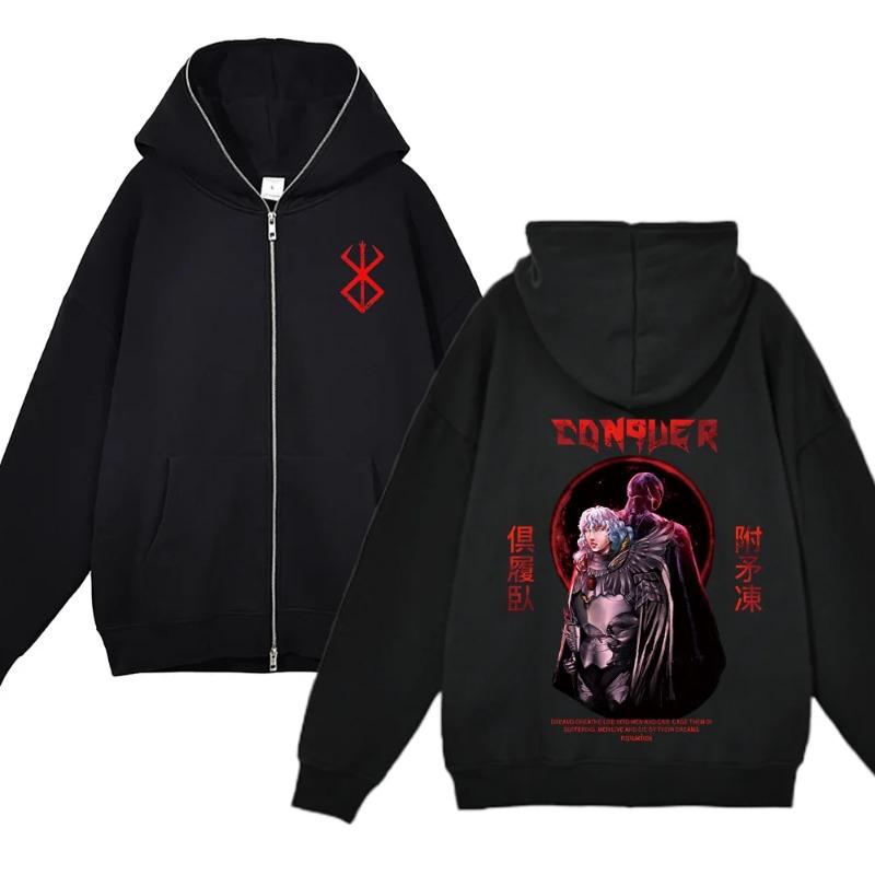 European and American fashion zippered sweatshirt Full Zip Up Hoodies