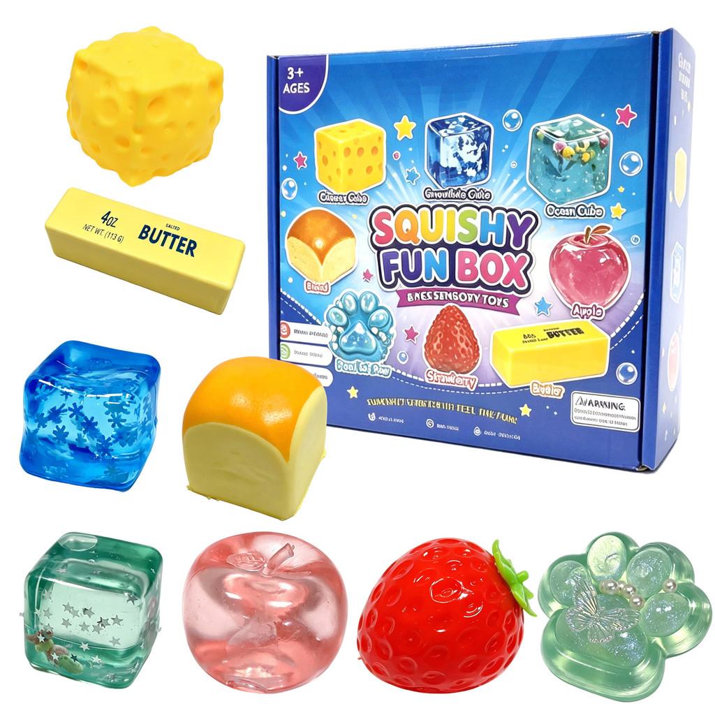 Soft Rubber Stress Toys For Kids With Sensory Development And Anxiety Relief Blue