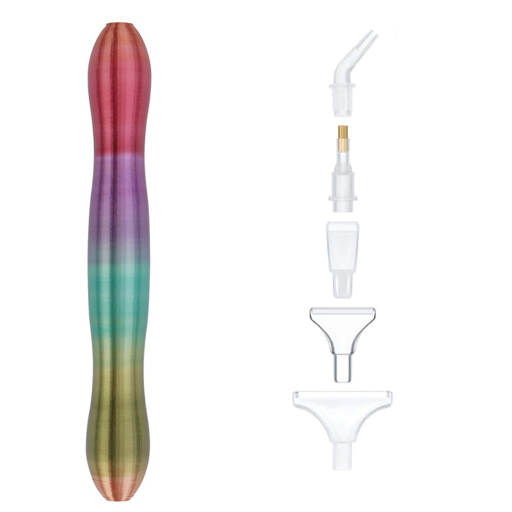 

Comfortable Diamond Painting Pen 5D Diamond Painting Tools Point Drill Pen With Multifunctional 3/6pcs Pen Tips for Art Crafts