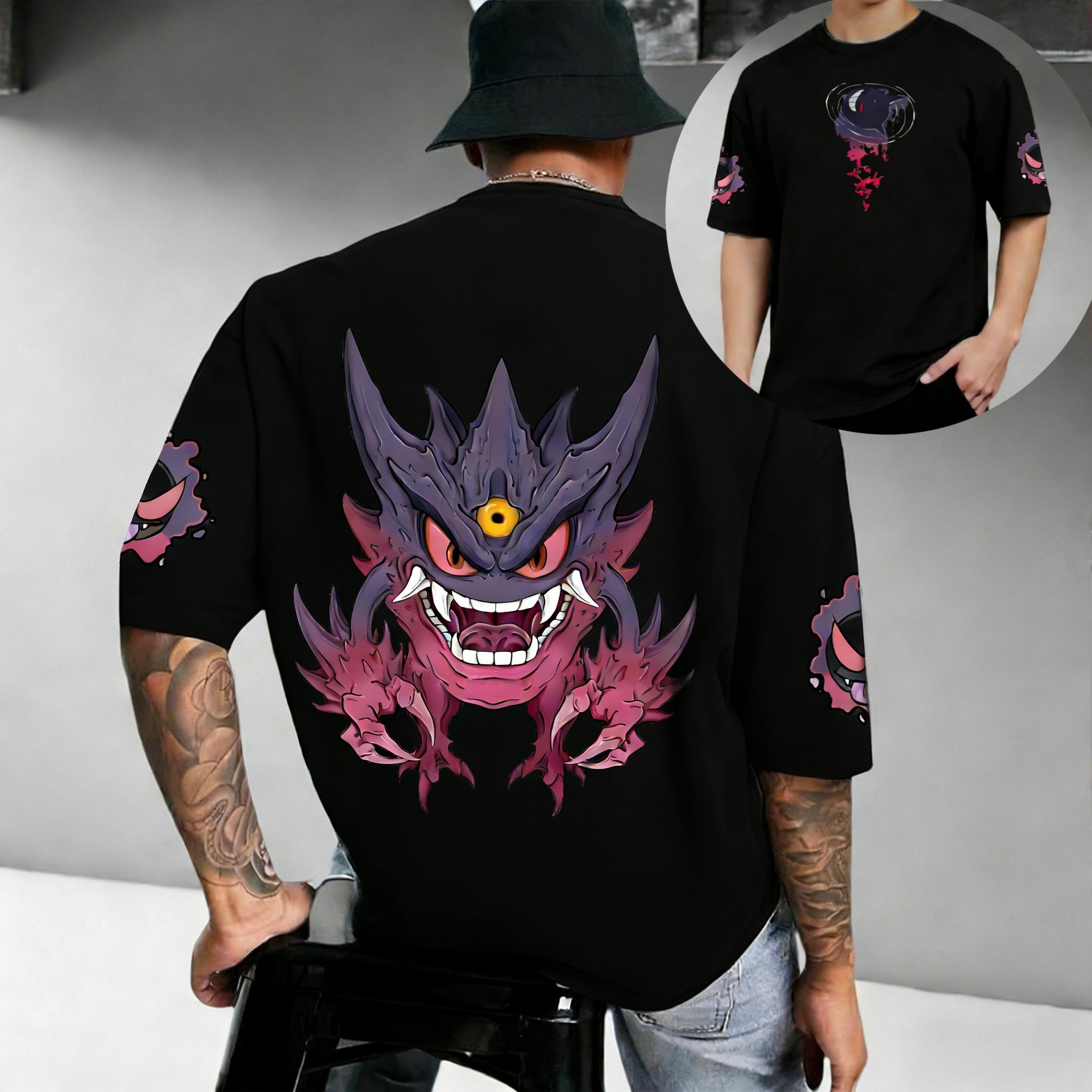 

Аниме Покемон Периферия Пикачу Двусторонний Принт Футболка 2026 Лето Детская Футболка Для Тренировок на Открытом Воздухе и Фитнеса Мужская Спортивная Одежда S