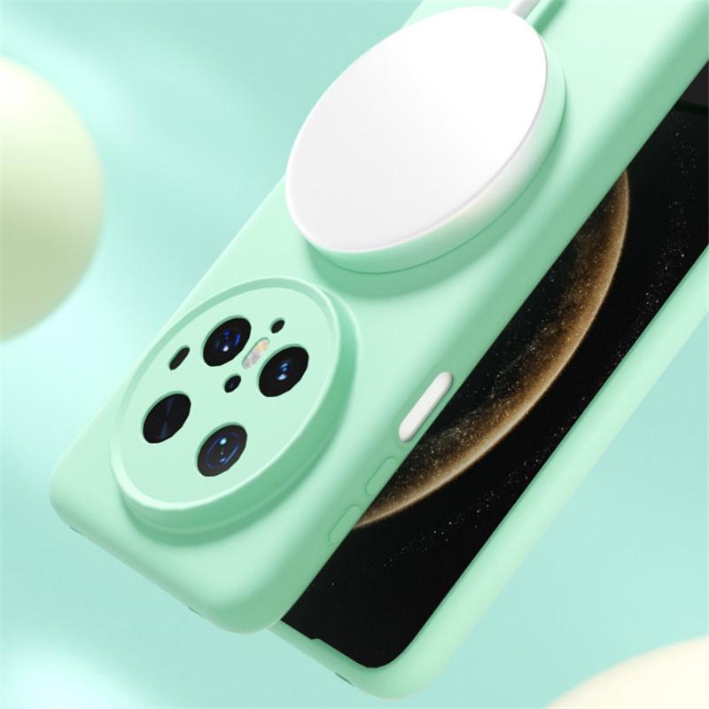 For Wireless Charging Magsafe Soft Liquid Silicone Phone Case For Huawei Mate 70 60 Pro Magnetic Slim Skin Protection Cover