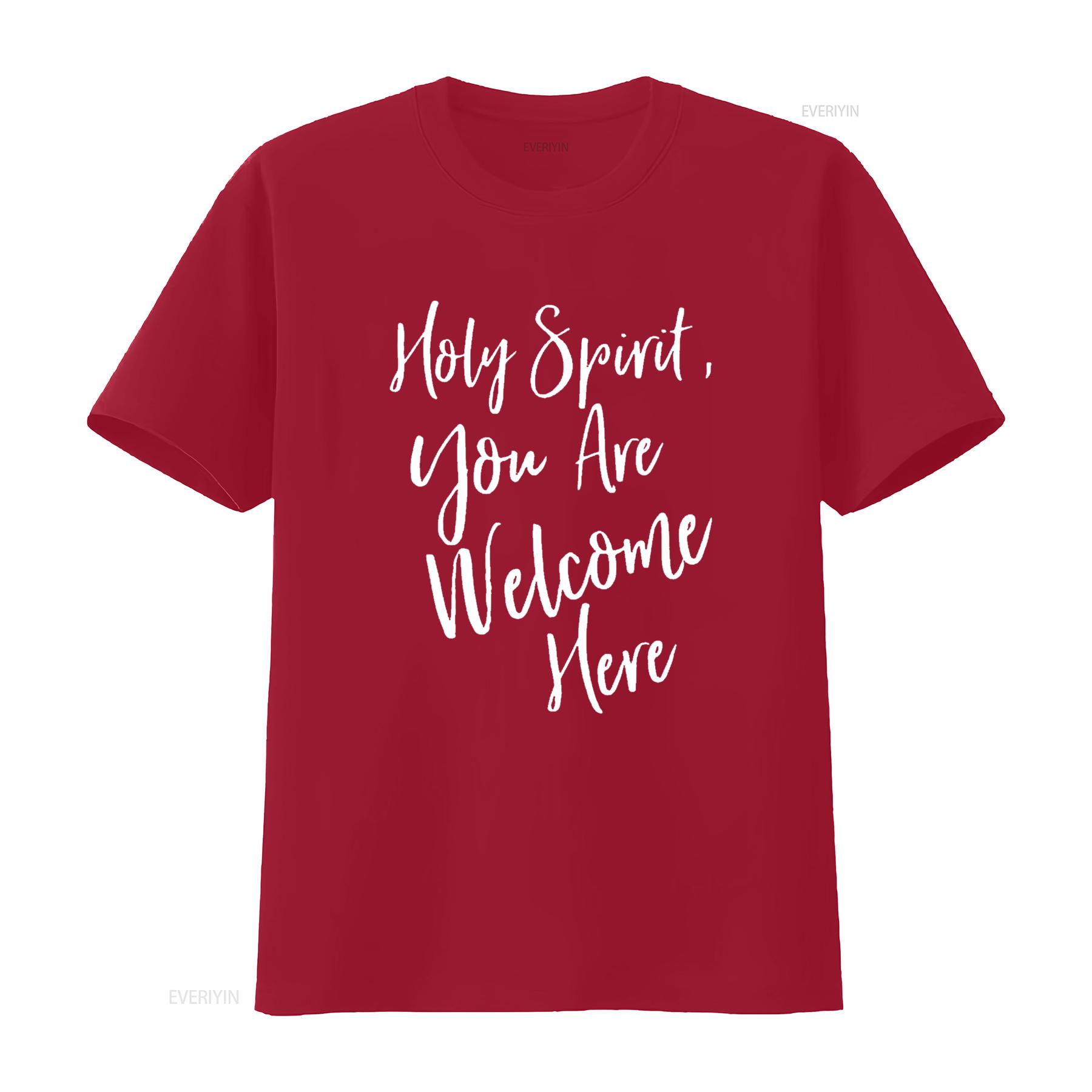 

Mens Holy Spirit You Are Welcome Here Faith Hope Distressed T Shirt Black X Large vintage Washed Slightly Breathable Stylish S