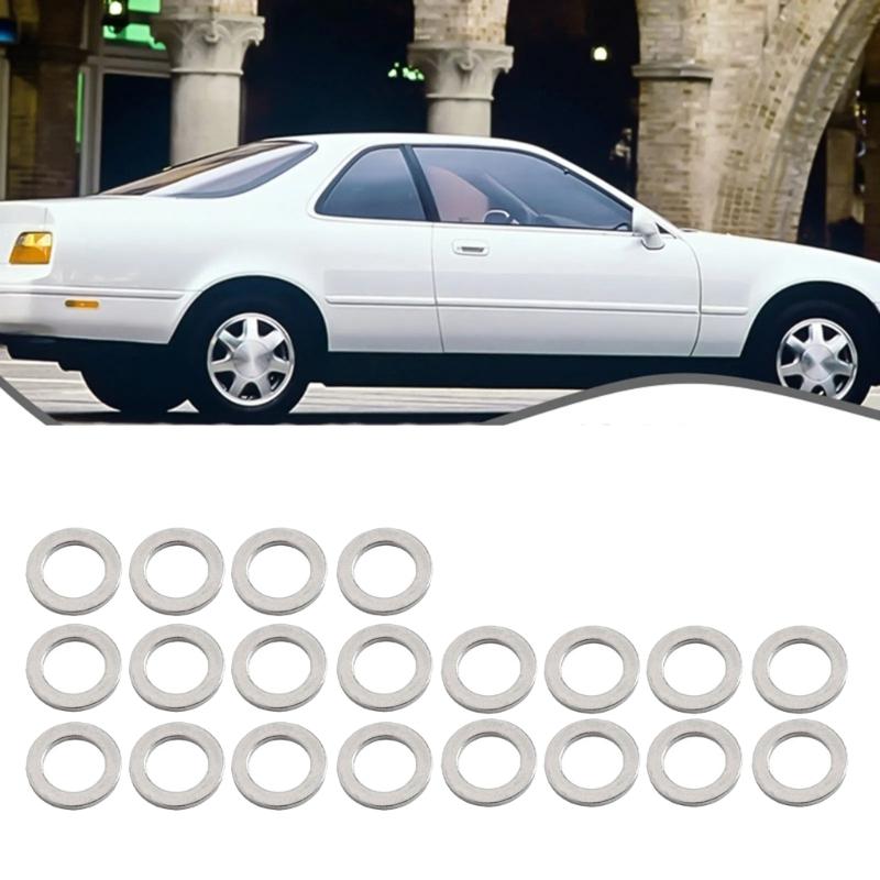 Pack of 20 Oil Drain Plug Seal Washers Automotive Accessory Aluminum 14MM Seal Gaskets 94109-14000 94109-12000