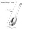 Cucchiaio in Acciaio Inossidabile 304 Ispessito Approfondito Cucchiaio da Zuppa Domestico Bambini Cucchiaio a Testa Rotonda