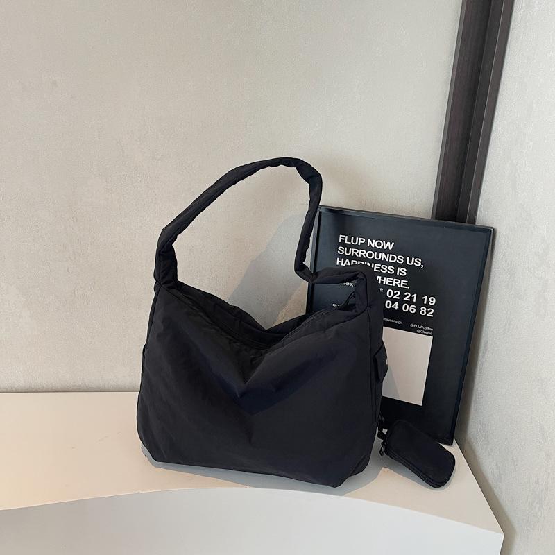 Canvas Bag Lazy Wind 2025 New Large-capacity Bag Women's Casual Shoulder Messenger Bag Class Tote Bag