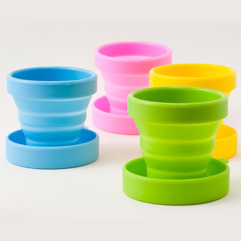 170ML Stainless Steel Silicone Retractable Folding Cups Telescopic Collapsible Coffee Cups Outdoor Activity Sport Water Cup Travel Cup