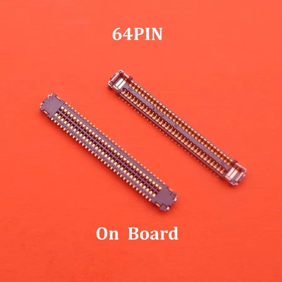 2-10Pcs 64Pin LCD Display Plug For Samsung Galaxy S8 S8Plus Note 8 Note8 S9 S9 Plus On Board Jack Lcd Screen Flex FPC Connector