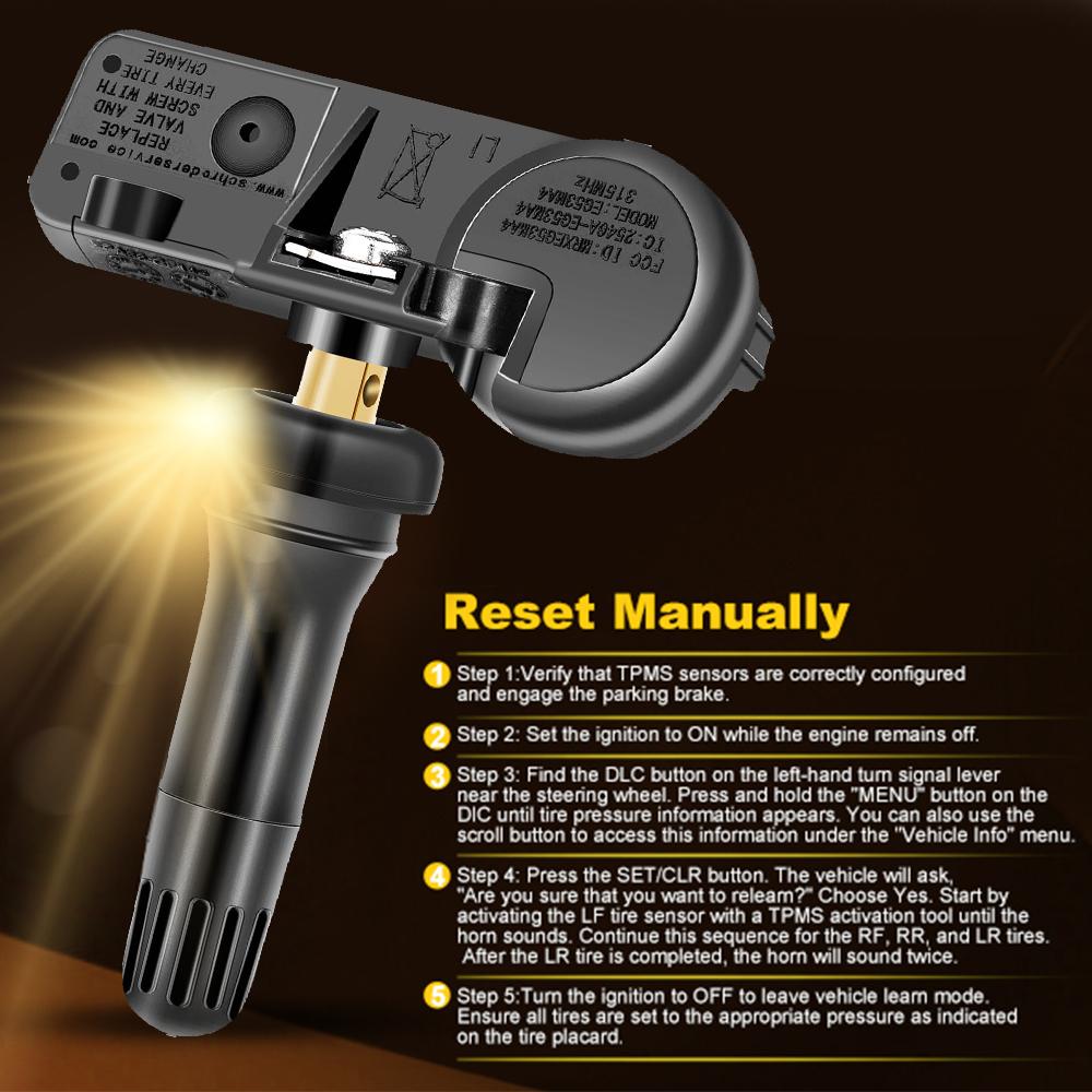 315MHz TPMS Sensors for GMC Buick Chevrolet Cadillac Pontiac Saturn Car Tire Pressure Monitoring System Car Sensors 1/4pcs