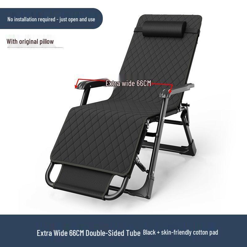 Portable Folding Lounge Chair: Reclining Sofa Bed for Home and Balcony