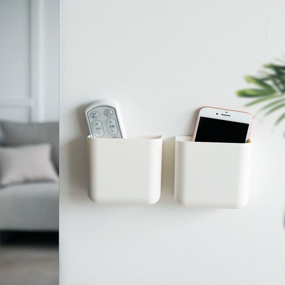 

4Pcs 3.9 x 3.5 x 1.9 inches Makeup Wall Organizer Remote Cellphone Holders Pen