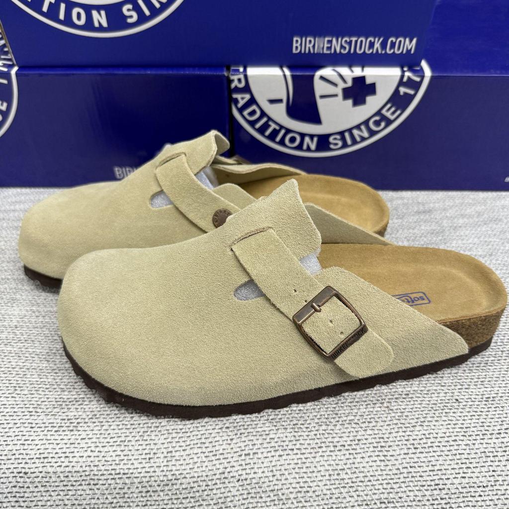 BK Čisté Originálne Kožené Unisex Drevené Šľapky s Hrúbkou Korkovou Podrážkou, Ležérne Papuče s Otvorenou Špičkou