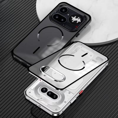 For Nothing Phone 4A Pro Alloy Metal Lens Protection Case For Nothing Phone 4A Wireless Charging Acrylic Hard Shockproof Cover